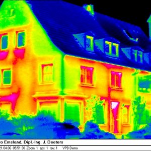 Thermografie eines Altbaus