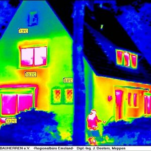 Thermografie-Putzfassade Thermografie einer Putzfassade