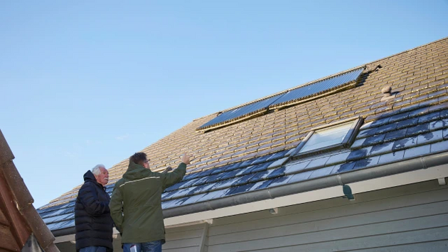 Die Kontrolle der Solarthermie-Elemente ist ein wesentlicher Meilenstein.